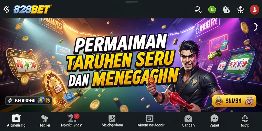 Tampilan seru gameplay 828BET saat bermain taruhan TPS.