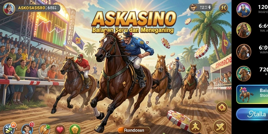 Gameplay seru dengan lintasan balapan menegangkan di ASKASINO.
