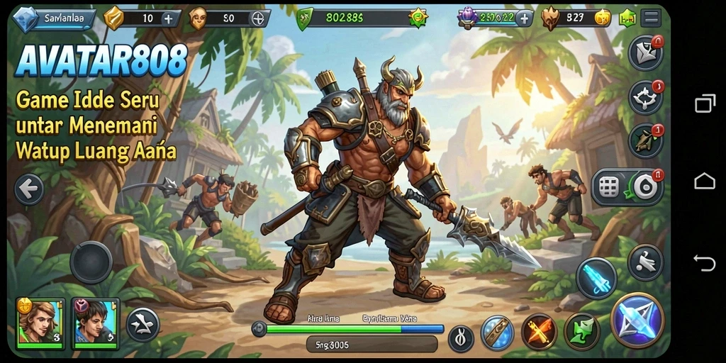 Tangkapan layar game Idle AVATAR808 yang menarik dan interaktif.