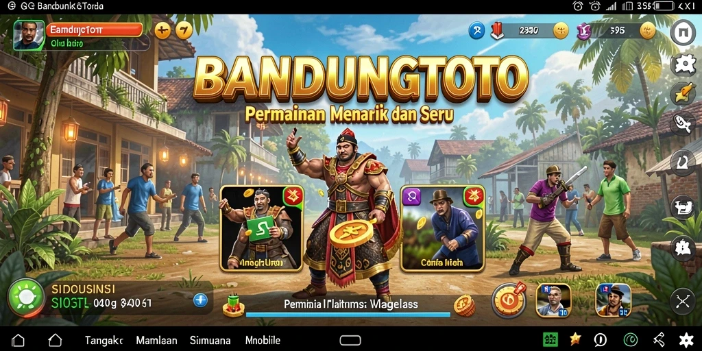 Tampilan gameplay menarik dari BANDUNGTOTO yang mengusung tema simulasi.