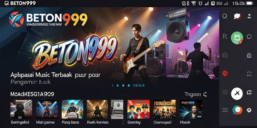 Tampilan gameplay BETON999 dengan fitur musik interaktif.