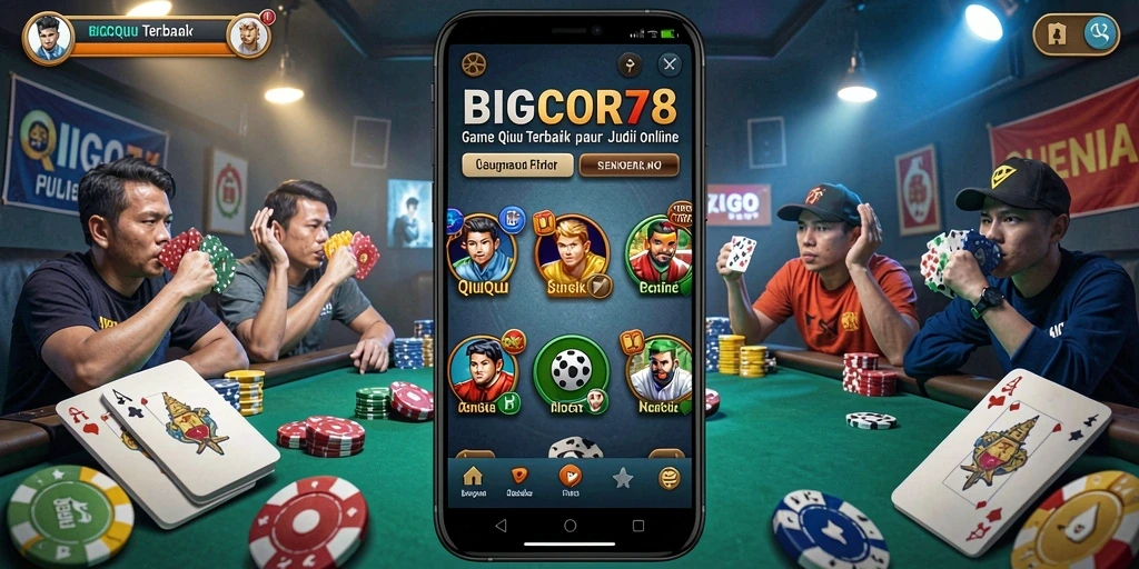 Tampilan gameplay seru QiuQiu di BIGCOR78 yang penuh strategi.