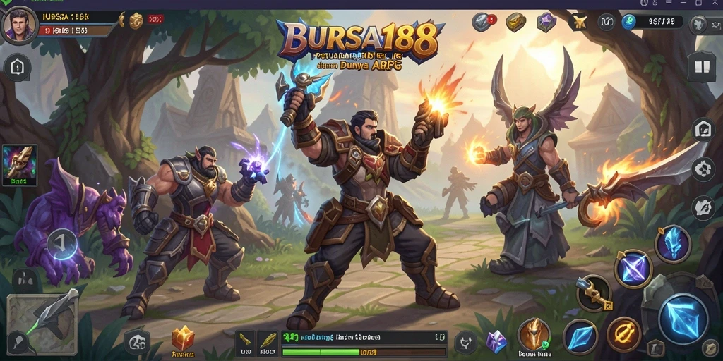 Tampilan gameplay BURSA188 menampilkan pertempuran ARPG yang seru.