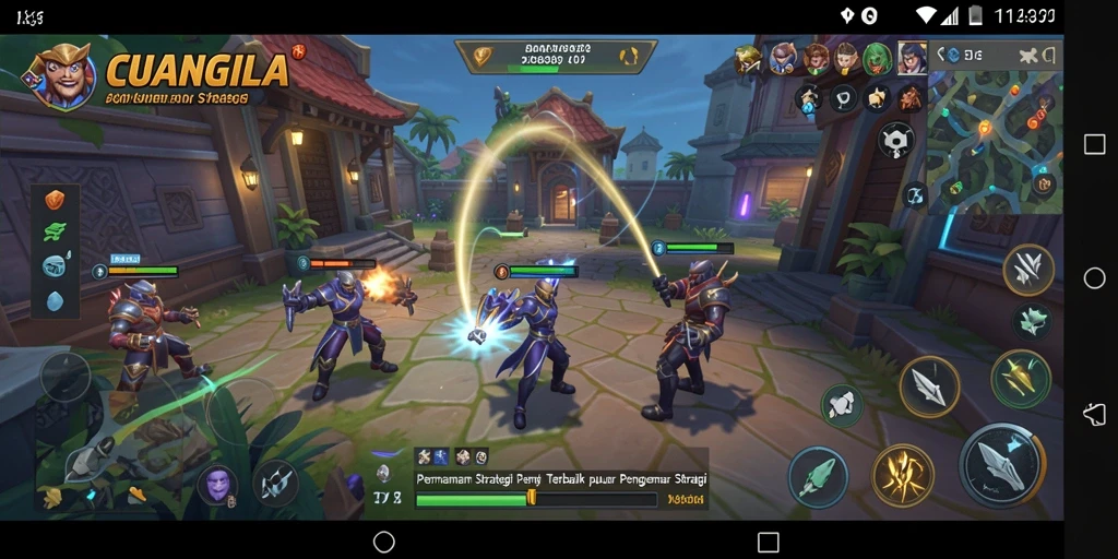 Screenshot gameplay yang menunjukkan strategi dan taktik dalam CUANGILA.