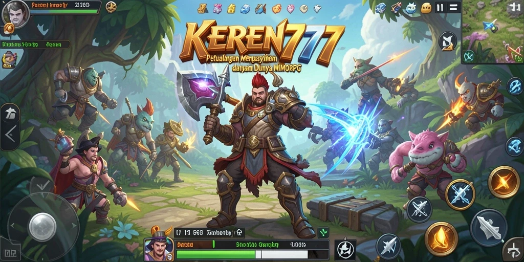 Tangkapan layar KEREN777 menampilkan aksi seru dalam dunia MMORPG.
