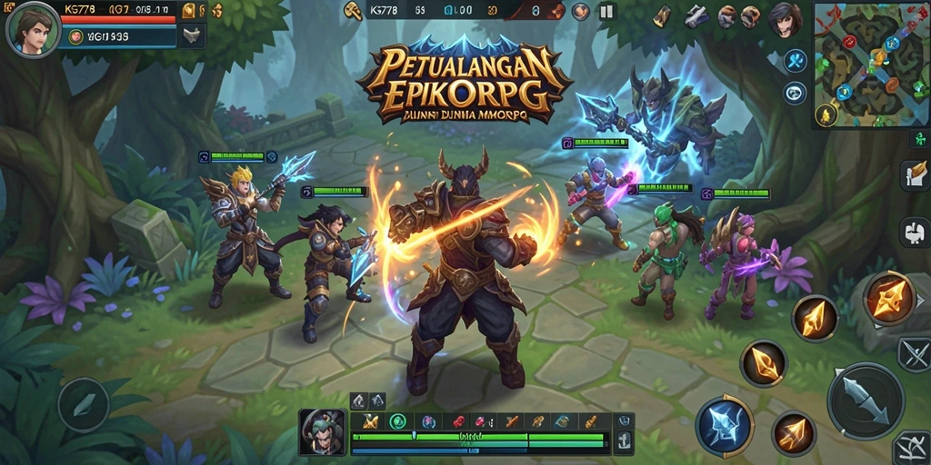 Tampilan gameplay KG778 yang menakjubkan dalam dunia MMORPG.