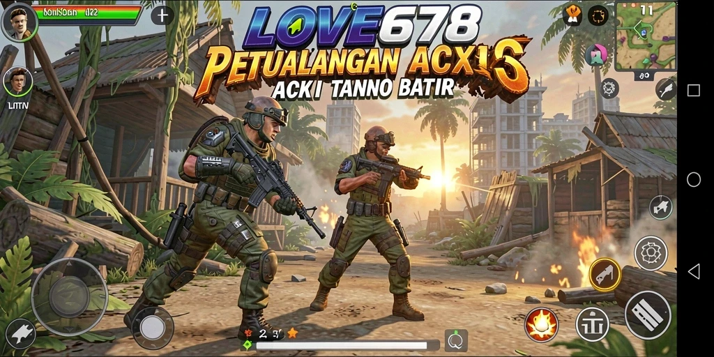 Tangkapan layar utama LOVE678 menampilkan aksi menegangkan penuh adrenalin.
