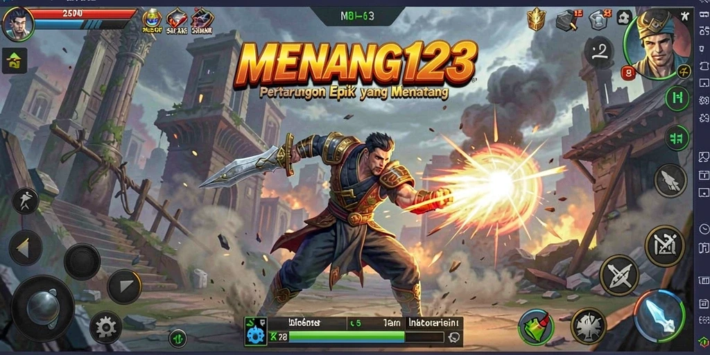 Tampilan aksi pertarungan sengit dalam MENANG123.