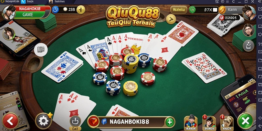 Tampilan gameplay seru QiuQiu di NAGAHOKI88.