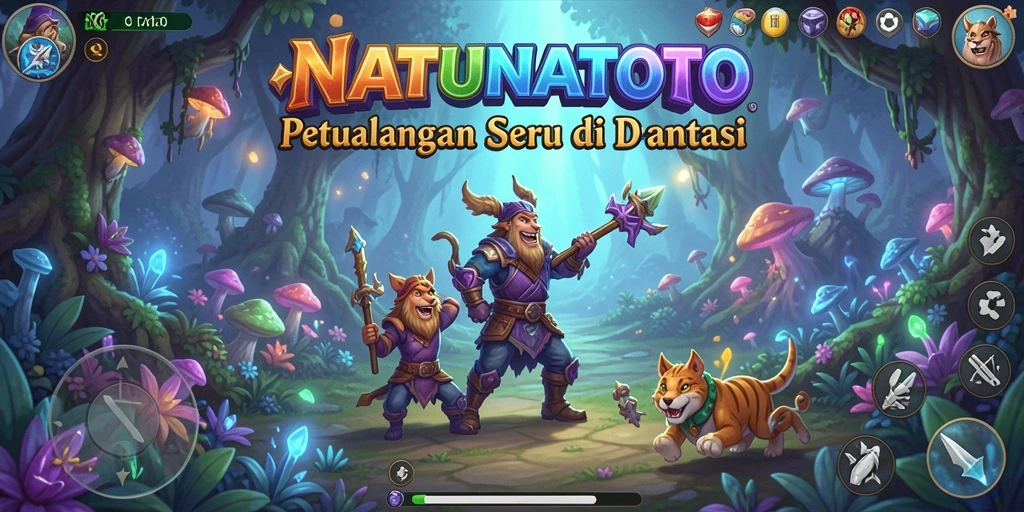 Tampilan grafis menakjubkan dari gameplay NATUNATOTO.