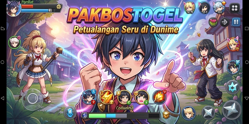 Tampilan gameplay PAKBOSTOGEL dengan karakter Anime yang menarik.
