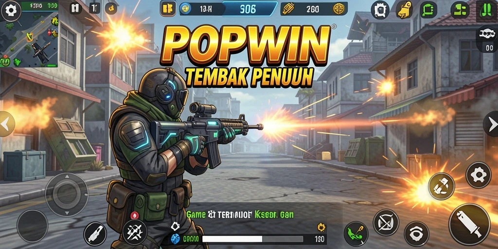 Tampilan seru dari gameplay POPWIN saat bertempur.