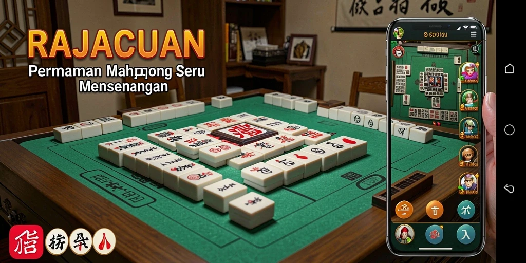 Tampilan screenshot RAJACUAN yang menunjukkan gameplay Mahjong yang menarik.