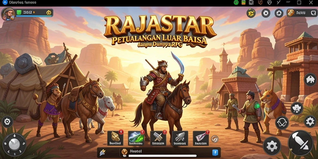 Tangkapan layar RAJASTAR menunjukkan aksi pertarungan menegangkan dalam dunia RPG.