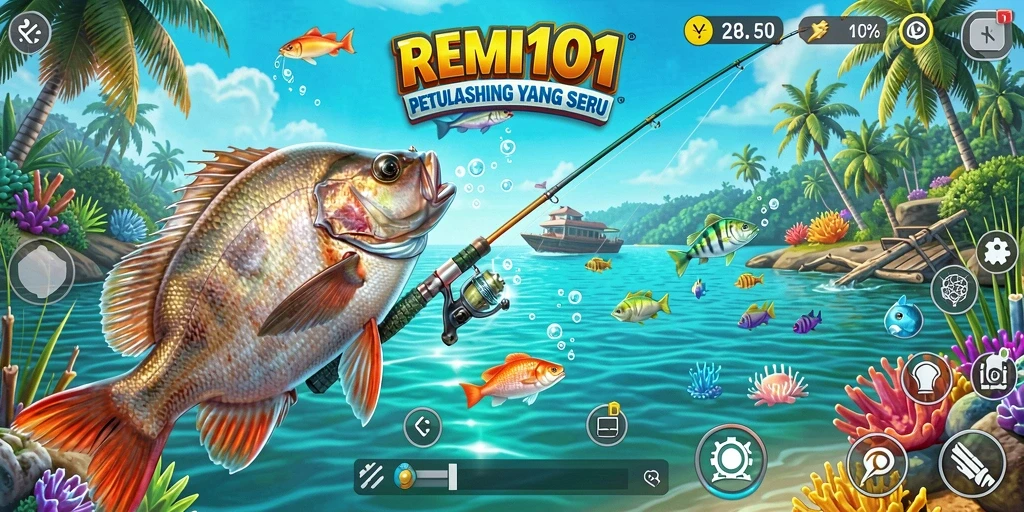 Tangkapan ikan besar dalam petualangan memancing di REMI101.