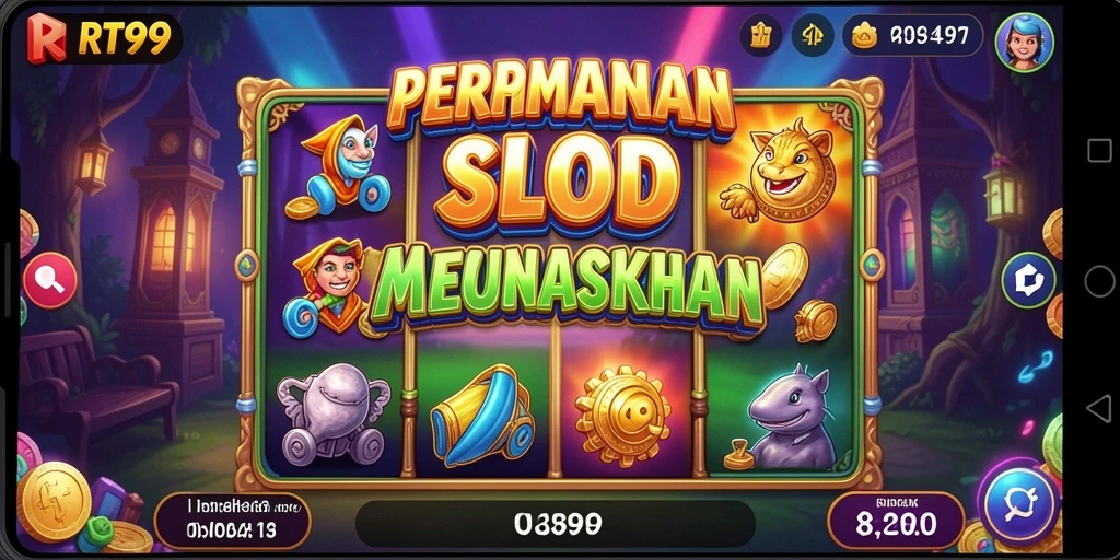 Tampilan gameplay slot RT99 yang mengasyikkan dan penuh warna.