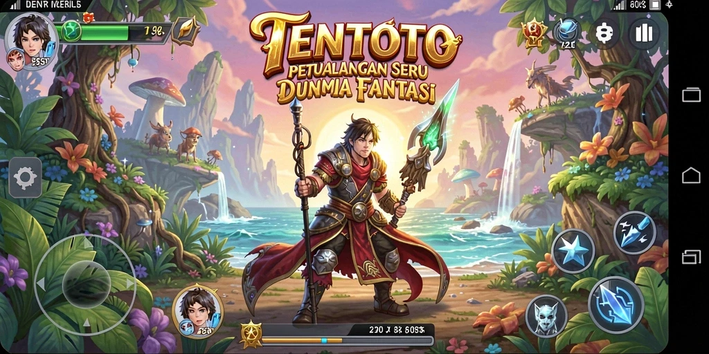Gameplay TENTOTO menampilkan petualangan yang seru dan menantang.