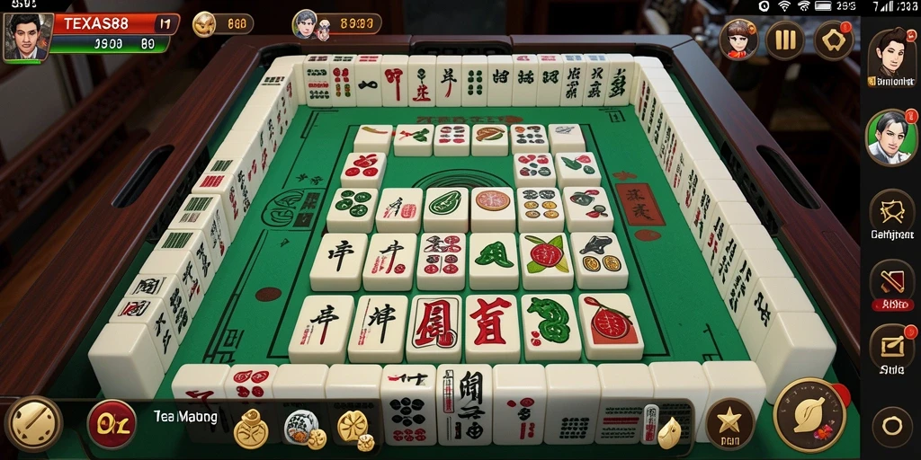 Tampilan gameplay Mahjong yang seru dan menantang di TEXAS88.