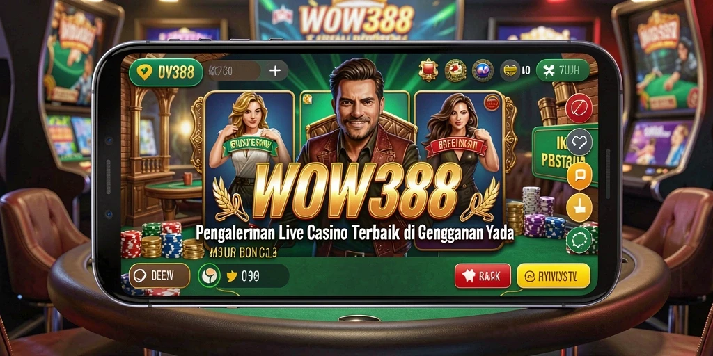 Tampilan gameplay Live Casino yang seru dan interaktif di WOW388.